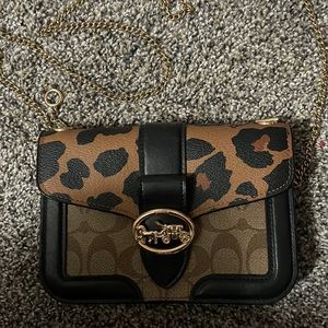 cheetah print crossbody, worn once